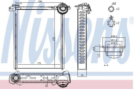 Радиатор печки NISSENS 71162