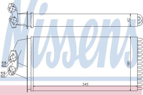 Радіатор опалювача салону NISSENS 72036