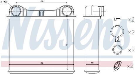 Радиатор печки NISSENS 72049