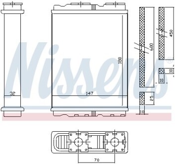 Радіатор опалювача салону NISSENS 72050