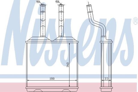 Радіатор опалювача салону NISSENS 72634