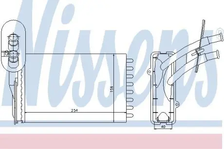 Радіатор опалювача салону NISSENS 73961