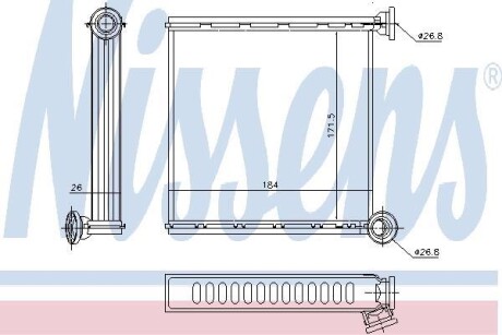 Радиатор печки NISSENS 73980