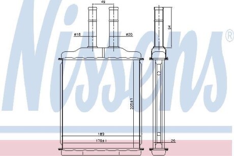 Радіатор опалювача салону NISSENS 76505