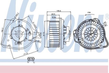 Вентилятор салона NISSENS 87020