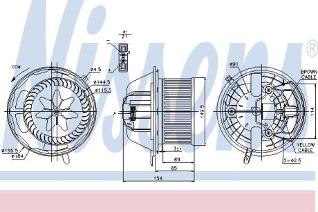 Вентилятор салона NISSENS 87062