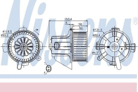 Вентилятор салона NISSENS 87090