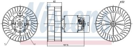 Вентилятор салону NISSENS 87253