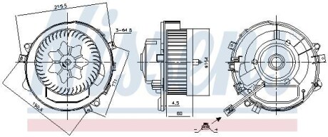 Вентилятор салона NISSENS 87424