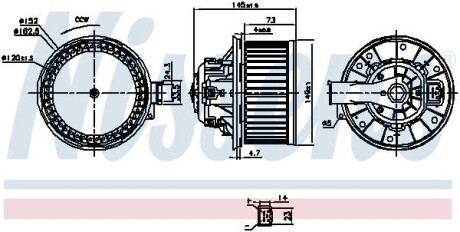 Вентилятор салона NISSENS 87494