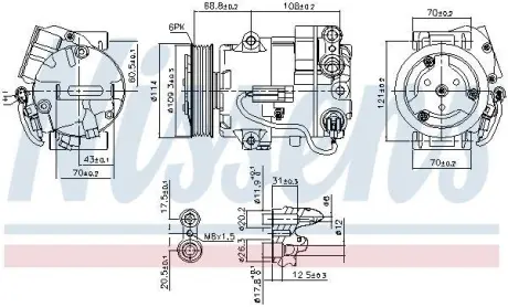 Компресор кондиціонера First Fit NISSENS 890058