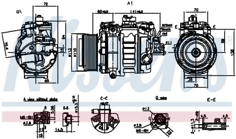 Фото компресор кондиціонера First Fit NISSENS 890060 Компресор кондиціонера First Fit NISSENS 890060