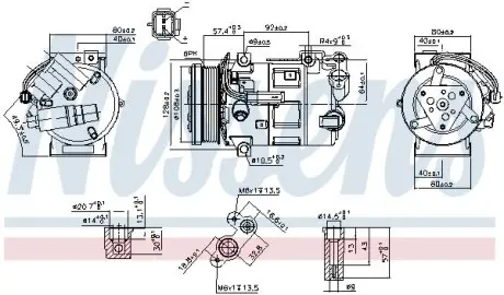 Фото компрессор кондиционера NISSENS 890210 Компрессор кондиционера NISSENS 890210
