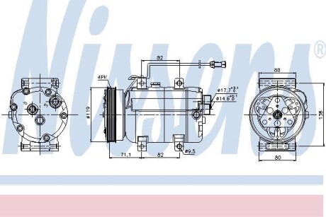 Компресор кондиціонера NISSENS 89029