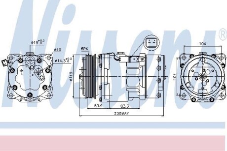 Компресор кондиціонера NISSENS 89032