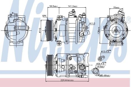 Компрессор кондиционера NISSENS 890337