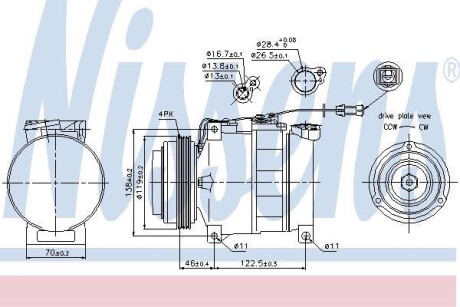 Компрессор кондиционера NISSENS 89045