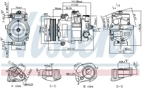 Компрессор кондиционера NISSENS 890757