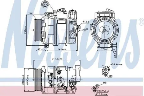 Компресор кондиціонера NISSENS 89090