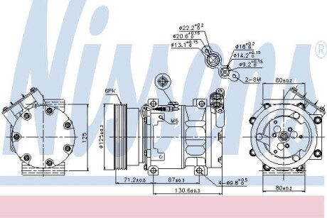 Компрессор кондиционера NISSENS 89148