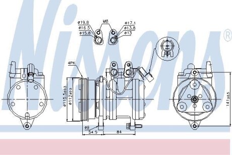 Компрессор кондиционера NISSENS 89263