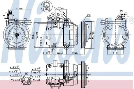 Компресор HY GETZ(02-)1.4 i(+)[OE 977011C250] NISSENS 89274