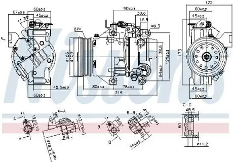 Фото компресор кондиціонера First Fit NISSENS 89443 Компресор кондиціонера First Fit NISSENS 89443