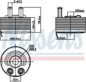 Радіатор масляний NISSAN CABSTAR (F24M) (06-) 2.5 D NISSENS 90793