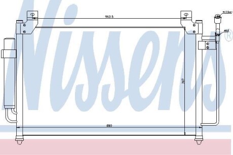 Радіатор кондиціонера NISSENS 940049