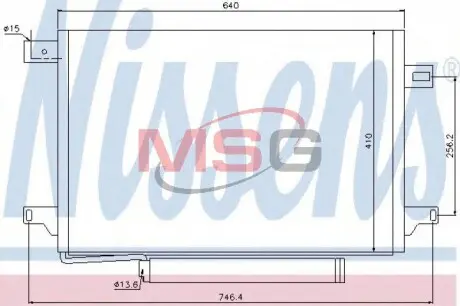 Радiатор кондицiонера NISSENS 940054