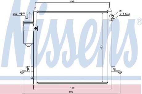 Конденсер MT L 200(06-)2.5 DID(+)[OE MN123606] NISSENS 940068