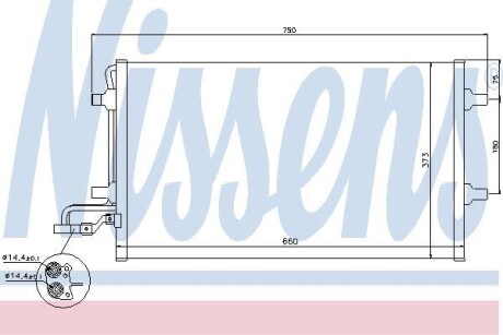 Радіатор кондиціонера NISSENS 940086