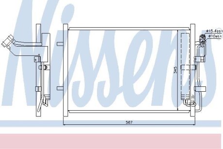 Радіатор кондиціонера NISSENS 940148