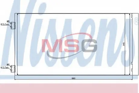 Радіатор кондиціонера NISSENS 940204