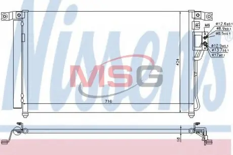 Радіатор кондиціонера NISSENS 940278