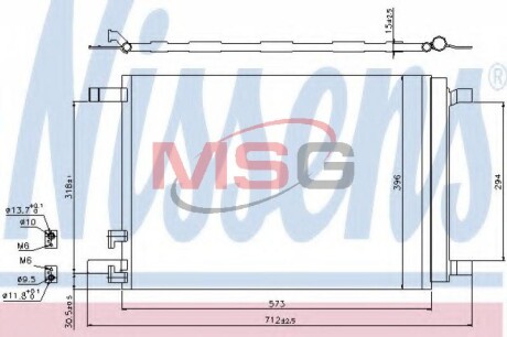 Конденсер AI A 3/S 3(12-)1.2 TFSI(+)[OE 5Q0816411N] NISSENS 940319