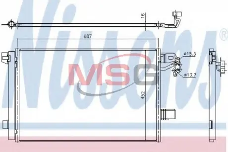 Радіатор кондиціонера NISSENS 940345