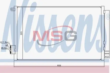 Радіатор кондиціонера NISSENS 940396