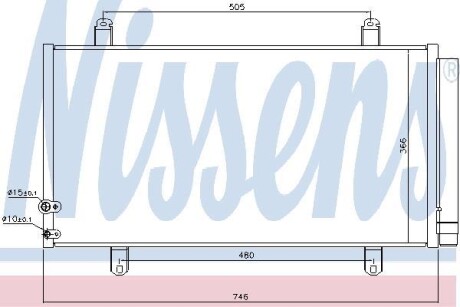 Радіатор кондиціонера NISSENS 940443