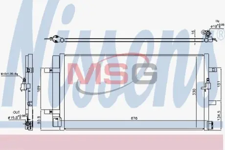 Радіатор кондиціонера NISSENS 940453