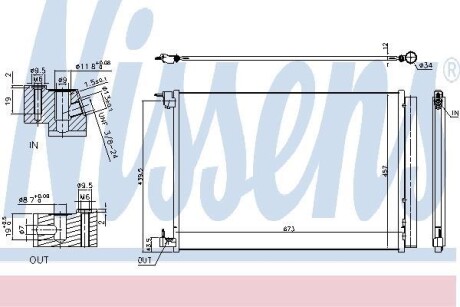 Радіатор кондиціонера NISSENS 940519