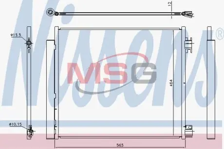 Радіатор кондиціонера NISSENS 940546