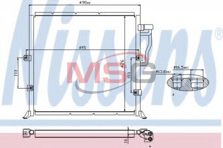 Радіатор кондиціонера NISSENS 94157