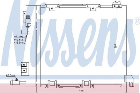 Радіатор кондиціонера NISSENS 94385