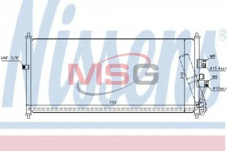 Радіатор кондиціонера NISSENS 94521