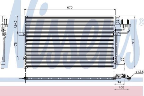 Радіатор кондиціонера NISSENS 94663