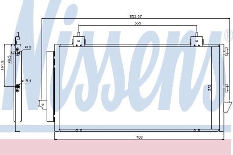 Радіатор кондиціонера NISSENS 94741