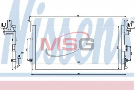 Радіатор кондиціонера NISSENS 94775