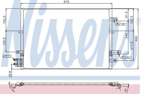 Радиатор кондиционера NISSENS 94777