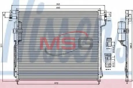 Радіатор кондиціонера First Fit NISSENS 94879